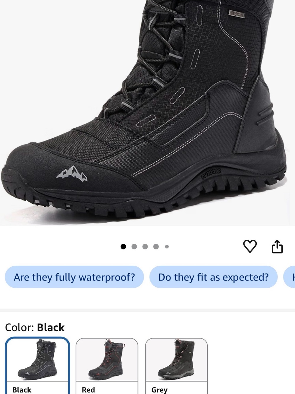 XTERRA Black Hiking Boots
